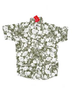 Modelo: Verde Camisas de Manga Corta - Camisa de hombre de manga CMEK08 - Modelo Verde