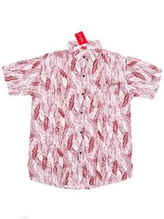 Modelo: Rojo Camisas Manga Corta - Camisa de hombre de manga CMEK09 - Modelo Rojo