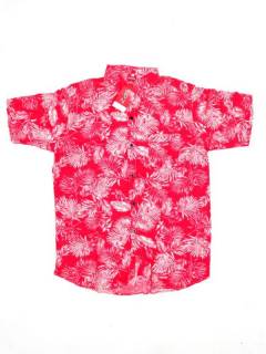 Modelo: Rojo Camisas de Manga Corta - Camisa de hombre de manga CMEK10 - Modelo Rojo