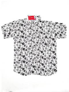 Modelo: Blanco Camisas de Manga Corta - Camisa de hombre de manga CMEK11 - Modelo Blanco