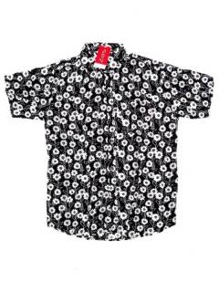 Modelo: Negro Camisas Manga Corta - Camisa de hombre de manga CMEK11 - Modelo Negro