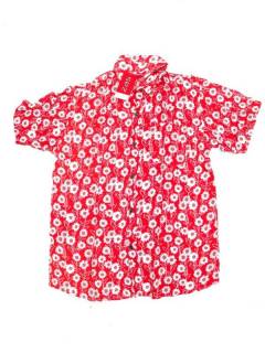 Modelo: Rojo Camisas Manga Corta - Camisa de hombre de manga CMEK11 - Modelo Rojo