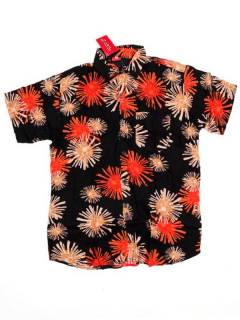 Modelo: Naranja Camisas Manga Corta - Camisa de hombre de manga CMEK12 - Modelo Naranja