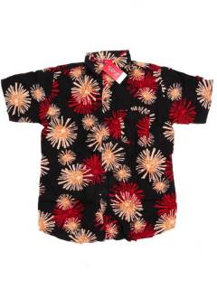 Modelo: Rojo Camisas Manga Corta - Camisa de hombre de manga CMEK12 - Modelo Rojo