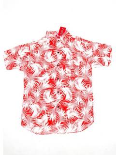 Modelo: Rojo Camisas de Manga Corta - Camisa de hombre de manga CMEK13 - Modelo Rojo