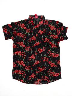Modelo: Negro Camisas de Manga Corta - Camisa de hombre de manga CMEK14 - Modelo Negro