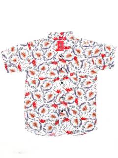 Modelo: Blanco Camisas Manga Corta - Camisa de hombre de manga CMEK15 - Modelo Blanco