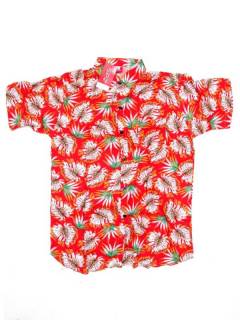 Modelo: Rojo Camisas Manga Corta - Camisa de hombre de manga CMEK15 - Modelo Rojo