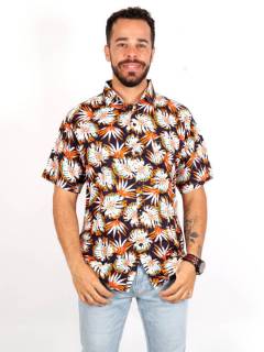 Camisa de rayón con estampados de flores, para comprar al por mayor o detalle.[CMEK15]