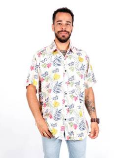 Camisa de rayón con estampados de flores, para comprar al por mayor o detalle.[CMEK17]