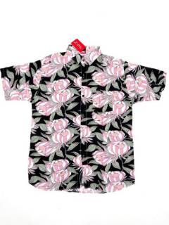 Modelo: Negro Camisas Manga Corta - Camisa de hombre de manga CMEK19 - Modelo Negro