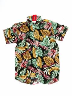 Modelo: Negro Camisas Manga Corta - Camisa de hombre de manga CMEK26 - Modelo Negro