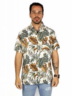 Camisa De Hojas y Flores,  para comprar al por mayor o detalle  en la categoría de Ropa Hippie Bohemia de Hombre, Artesanal | ZAS. [CMEK26]