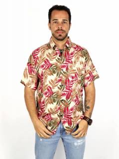 Camisa De Hojas y Flores,  para comprar al por mayor o detalle  en la categoría de Ropa Hippie de Hombre, Artesanal | ZAS. [CMEK28]