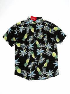 Modelo: Negro Camisas Manga Corta - Camisa de hombre de manga CMEK30 - Modelo Negro