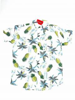 Modelo: Blanco Camisas Manga Corta - Camisa de hombre de manga CMEK30 - Modelo Blanco