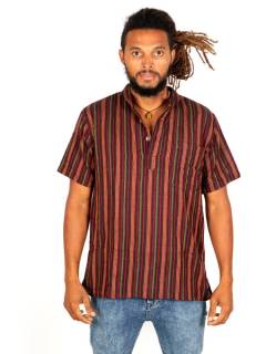 Detalle no seleccionable para compra Camisas Manga Corta - Camisa Hippie de Rayas de CMEV02.