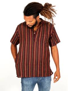 Detalle no seleccionable para compra Camisas Manga Corta - Camisa Hippie de Rayas de CMEV02.