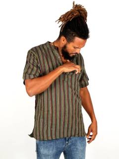 Detalle no seleccionable para compra Camisas Manga Corta - Camisa Hippie de Rayas de CMEV02.