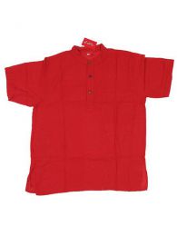 Camisas Manga Corta - Camisa Hippie de manga corta CMEV03 - Modelo Rojo
