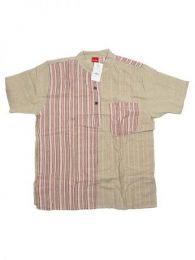 Camisas de Manga Corta - Camisa de algodón combinado CMEV08 - Modelo Natural