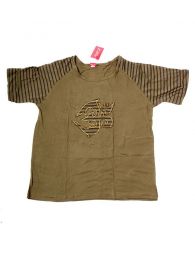 Modelo: Verde Outlet Ropa Hippie - Camiseta de manga corta con CMEV11 - Modelo Verde