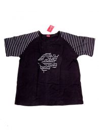 Modelo: Negro Outlet Ropa Hippie - Camiseta de manga corta con CMEV11 - Modelo Negro