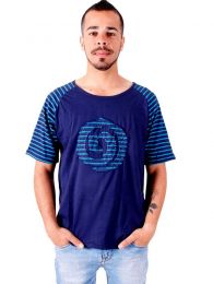 Camiseta Espiral Rayas,  para comprar al por mayor o detalle  en la categoría de Ropa Hippie de Hombre, Artesanal | ZAS. [CMEV12]