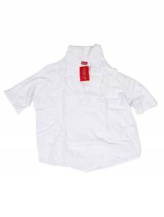 Camisetas Blusas y Tops - Camisa amplia de media manga CMEV17 - Modelo Blanco