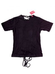 Modelo: Negro Top y Blusas Hippie Boho Ethnic - Camiseta - blusa de media CMHC10 - Modelo Negro