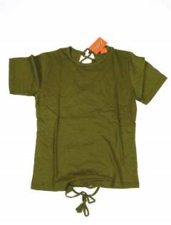 Modelo: Verde Outlet Ropa Hippie - Camiseta - blusa de media CMHC10 - Modelo Verde