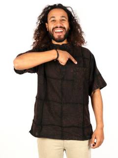 Camisa hippie patchwork con botones de madera,  para comprar al por mayor o detalle  en la categoría de Ropa Hippie de Hombre, Artesanal | ZAS. [CMHC12]