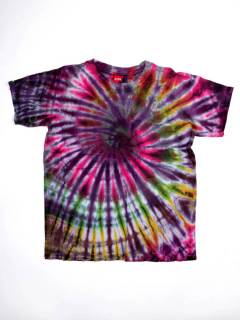 Modelo: Morado Tops y Blusas - Camiseta Tie dye Unisex 100% CMJU01 - Modelo Morado