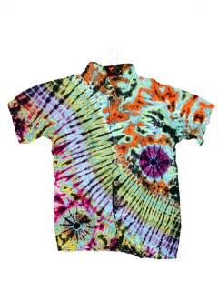 Modelo: M252 Tops y Blusas - Camisa Tie Dye unisex, elaborada CMJU02 - Modelo M252