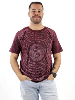 Camiseta Lavada a la Piedra Diseño Ying Yang,  para comprar al por mayor o detalle  en la categoría de Ropa Hippie de Hombre, Artesanal | ZAS. [CMKA02]