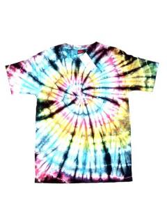 ZAS robapinzas.com | Camiseta 100% algodón teñida con la técnica de Tie dye (teñido con nudos) de calidad estilo esprial los colores son sólidos y duraderos. La técnica de teñido Tie Dye es totalmente manual técnicamente no hay dos prendas exactamente iguales por lo que los patrones y colores son aproximados.