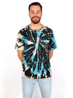 ZAS robapinzas.com | Camiseta 100% algodón base negra teñida con la técnica de Tie dye (teñido con nudos) de calidad estilo espiral . Los colores son sólidos y duraderos. La técnica de teñido Tie Dye es totalmente manual técnicamente no hay dos prendas exactamente iguales por lo que los patrones y colores son aproximados.