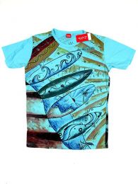 Modelo: Azul Camiseta algodón de Mod Azul