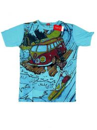Modelo: Azul Camiseta algodón de Mod Azul