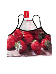 Outlet Ropa Hippie - Mni top poliester corto de CMPO01 - Modelo Fresas