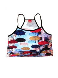 Mini top corto estampado CMPO01 para comprar al por mayor o detalle  en la categoría de Outlet Hippie Artesanal  | ZAS.