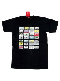 Camisetas T-Shirts - Camiseta Cassettes retro algodón, CMSE03 - Modelo Negro