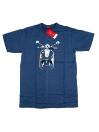 Camisetas T-Shirts - Camiseta moto Vespa frontal. CMSE05 - Modelo Azul