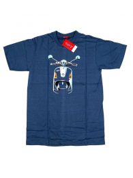 Camiseta moto Vespa frontal.,  para comprar al por mayor o detalle  en la categoría de Ropa Hippie Bohemia de Hombre, Artesanal | ZAS. [CMSE05]