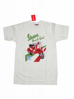 Camisetas T-Shirts - Camiseta VESPA PIAGGIO, algodón CMSE09 - Modelo Blanco