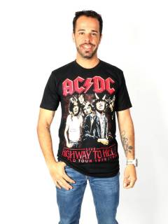 Camiseta AC/DC Highway to Hell,  para comprar al por mayor o detalle  en la categoría de Ropa Hippie Bohemia de Hombre, Artesanal | ZAS. [CMSE100]