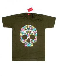 Modelo: Verde Camiseta calavera music box. Mod Verde