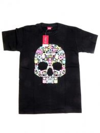 Camisetas T-Shirts - Camiseta calavera music box. CMSE32 - Modelo Negro