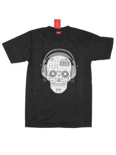 Camiseta Music Fanatic Skull,  para comprar al por mayor o detalle  en la categoría de Ropa Hippie de Hombre, Artesanal | ZAS. [CMSE47]