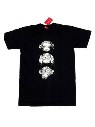 Camiseta Music Monky Sense [CMSE48]. Camisetas T-Shirts para comprar al por mayor o detalle  en la categoría de Ropa Hippie de Hombre, Artesanal | ZAS.